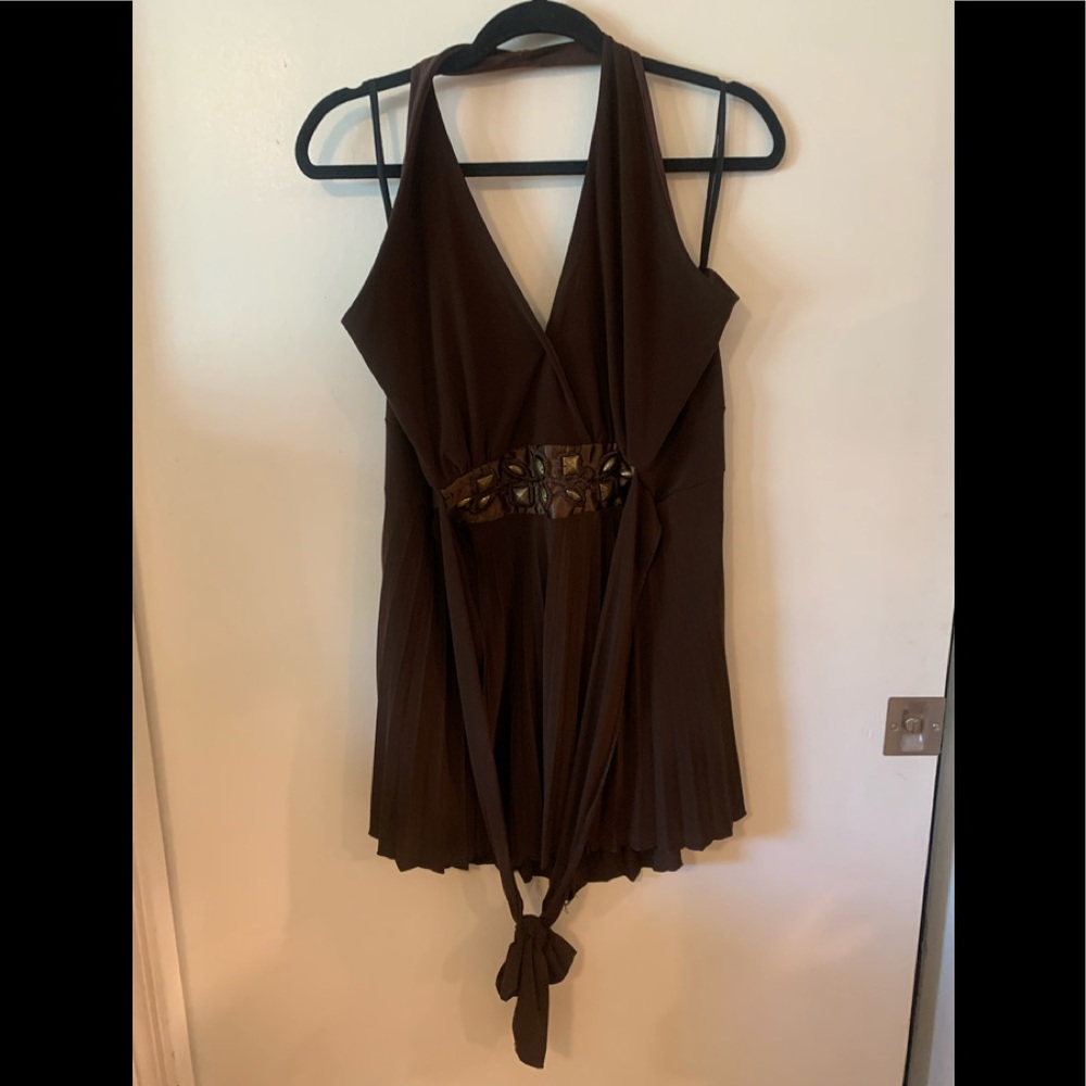MKM Brown plus size halter top - XXL